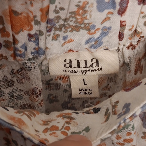 A.N.A Floral Tank Top Size Large NWT - Picture 4 of 5